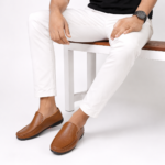 Men’s classic brown leather loafers