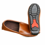 Premium men’s brown leather loafers