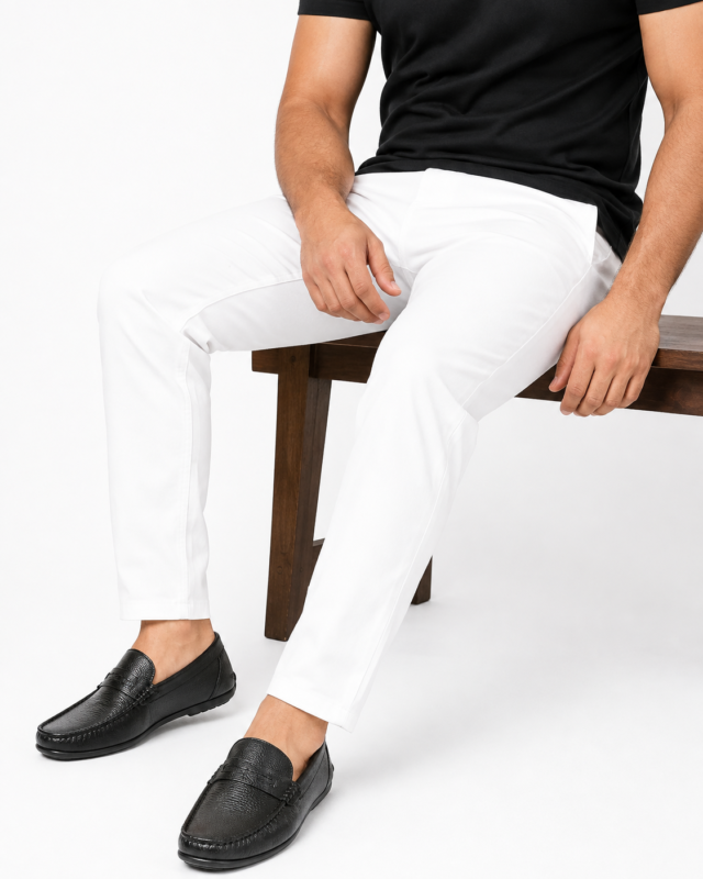 Men’s Classic Black Leather Loafers